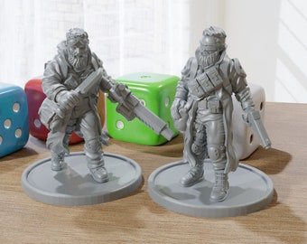 Wasteland Survivors - Post Apocalyptic Miniature for Zona Alfa - Fallout Wasteland - Tabletop RPG - 20mm / 28mm / 32mm Scale Minifigures