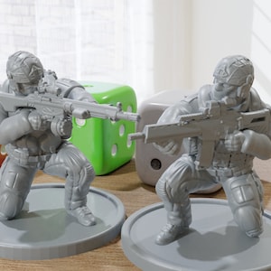Kneeling Duo Kommando Spezialkräfte Add-On (German KSK) - Modern Wargaming Miniatures for Tabletop RPG - 28mm / 32mm Scale Minis