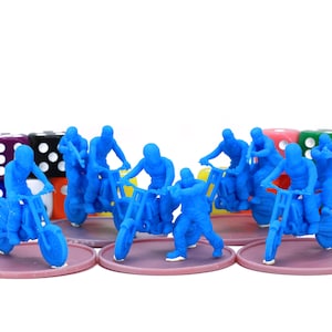 Biker Gang - nine 28mm/32mm Minifigures - Modern Wargaming Miniatures for Tabletop RPG