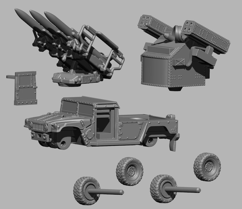 Armed Humvee (hummer) - Miniature Gaming Tabletop RPG - 28mm Vehicle - Etsy