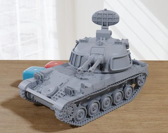 AMX-13 DCA French Anti-Aircraft Tank – Twin 30mm AA Gun – Cold War Military Vehicle - 3D Printed Miniature Wargaming Vehicle