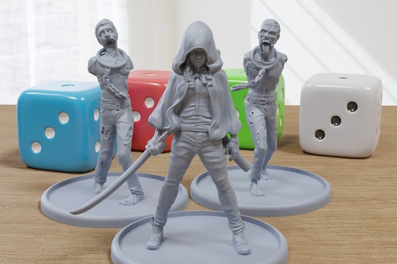 Michonne Hooded Zombies - 3D Printed Minifigure for Zombie Post