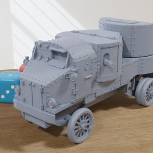 Garford-Putilov (Russian Empire) Armored car - 3D Printed Miniature Wargaming Combat Vehicle - 28mm / 20mm / 15mm Scale