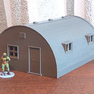 Quonset Hut Barrack - Miniature Wargaming Terrain - Zona Alfa - Team Yankee - 3D Print