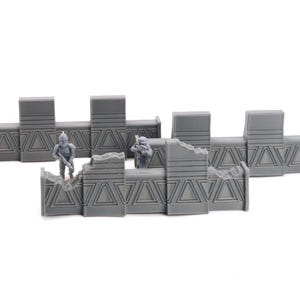 Galactic Defense Barrier Set – 35mm Sci-Fi Terrain (Legion Compatible, 40mm Halo FP Available)