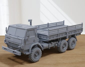 Kamaz 6x6 Cargo Truck - 3D Printed Miniature Wargaming Vehicle