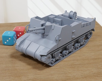 M7 Sexton - 3D Printed Miniature Wargaming Combat Vehicle - 28mm / 20mm / 15mm Scale
