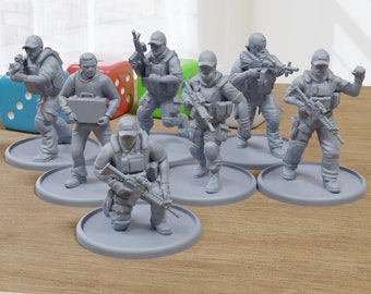 Private Military Contractors - Modern Wargaming Miniatures for Tabletop RPG - 28mm / 32mm Scale Minifigures