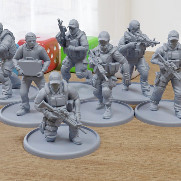 Private Military Contractors - Modern Wargaming Miniatures for Tabletop RPG - 28mm / 32mm Scale Minifigures