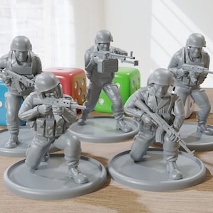 Arab Rifle Squad - Modern Wargaming Miniatures for Tabletop RPG - 28mm / 32mm Scale Minifigures