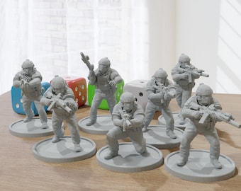 High Risk Contractors - Seven - Modern Wargaming Miniatures for Tabletop RPG - 20mm / 28mm / 32mm Scale Minifigures