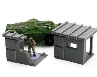Soviet Concrete Block Guard Post – 3D Printed Miniature Wargaming Terrain