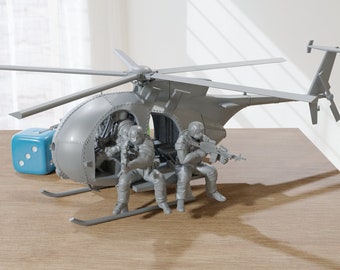 Killer Egg - Boeing MH-6M Little Bird - Modern Wargaming Miniatures for Tabletop RPG - 28mm Scale Helicopter