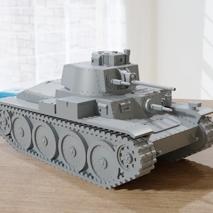 PZ.KPFW 38T - WW2 German Tank - 3D Resin Printed 28mm / 20mm / 15mm Miniature Tabletop Wargaming Vehicle
