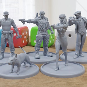Commandos Unit Alpha - Miniaturas de jogos de guerra modernos/históricos para RPG de mesa - Minifiguras em escala de 28 mm / 32 mm