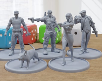 Commandos Unit Alpha - Modern / Historical Wargaming Miniatures for Tabletop RPG - 28mm / 32mm Scale Minifigures