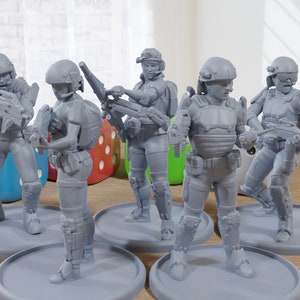UCMC Marines - 3D Printed Proxy Minifigures for Aliens Miniature Tabletop Game