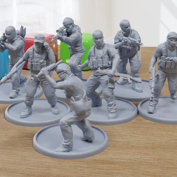 Middle East Insurgent Specialists - Modern Wargaming Miniatures for Tabletop RPG - 28mm / 32mm Scale Minifigures