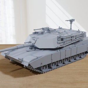 M1 IP Tank Main Battle Tank - 3D Resin Printed 28mm / 20mm / 15mm Miniature Tabletop Wargaming Combat Vehicle