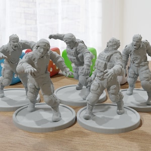 Zombie Soldaten - 28mm/32mm ZONA ALFA - Modernes Wargaming Miniaturen für Tabletop RPG