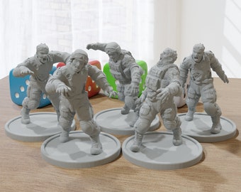Zombie Soldiers - 28mm/32mm ZONA ALFA - Modern Wargaming Miniatures for Tabletop RPG