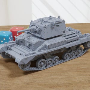 Cruiser tank A10 Mark II - 3D Printed Miniature Wargaming Combat Vehicle - 28mm / 20mm / 15mm Scale