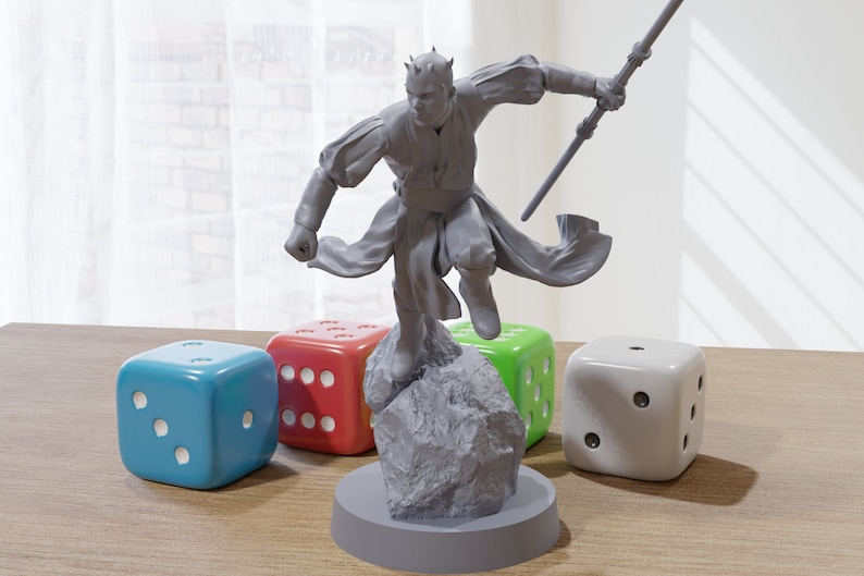 Darth Maul - Hero Pose - Star Wars Legion 35mm Proxy Miniature for Tabletop RPG image 1