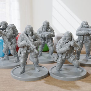 2nd Regiment Chinese PLAGF Infantrymen - 3D Printed Mini&#39;s - Modern Wargaming 28mm / 32mm Scale