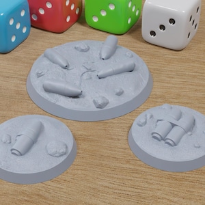 IED Marker Bases – 3D Printed Scenic Set for Modern Wargaming (25mm & 40mm)