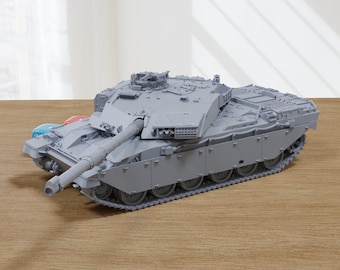 FV4030/4 Challenger I - British Army Main Battle Tank - 3D Printed Miniature Tabletop Wargaming Combat Vehicle 28mm / 15mm  Scale