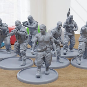 Cartel Street Gang - moderne wargamingminiaturen voor tabletop-rpg - minifiguren op schaal 28/32 mm