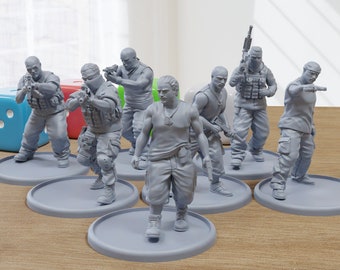 Cartel Street Gang - Modern Wargaming Miniatures for Tabletop RPG - 28mm / 32mm Scale Minifigures