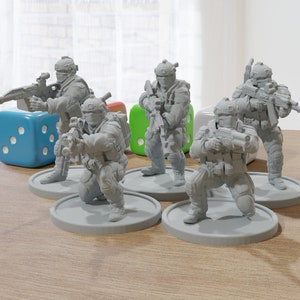 Spetsnaz FSB Alpha Group - Five - Modern Wargaming Miniatures for Tabletop RPG - 20mm / 28mm / 32mm Scale Minifigures
