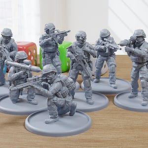Bundeswehr Airborne Specialists - 3D Printed Miniature Wargames Minifigures  - 28mm / 32mm Scale