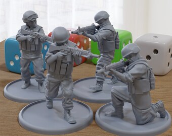 JSDF Combat Unit - 3D Printed Minifigures for Modern Tabletop Wargaming 28mm / 32mm Scale
