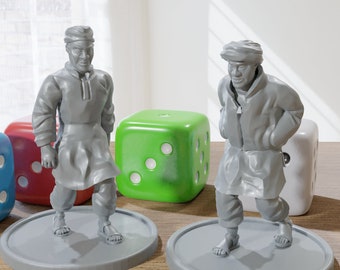 Arab Civilians Duo - Modern Wargaming Miniatures for Tabletop RPG - 28mm / 32mm Scale Minifigures
