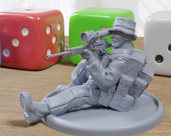 South African KKV Night Vision Rifleman - Miniature Tabletop Wargaming - 3D Printed 28mm / 32mm Minifigures
