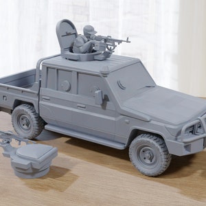 Land Cruiser Armored Pick up - 3D Resin Printed 28mm Miniature Tabletop Wargaming Vehicle