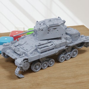 Destroyed Cruiser tank A9 - 3D Printed Miniature Wargaming Combat Vehicle - 28mm / 20mm / 15mm Scale
