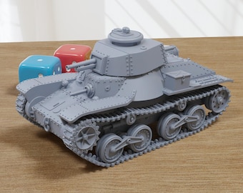 Ke-Nu Light Tank: 3D Printed Wargaming Vehicle (28mm/20mm/15mm Scale)