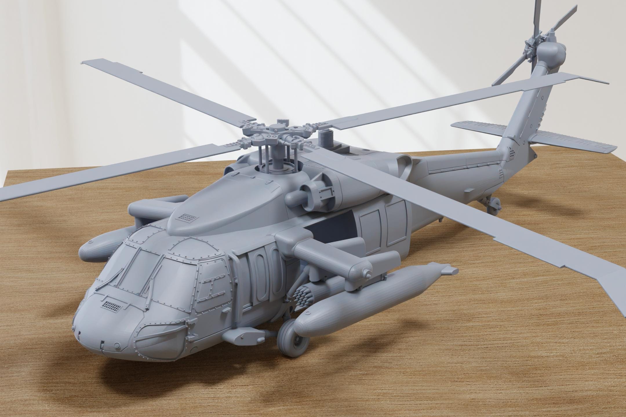 UH-60A Black Hawk Helicopter - 3D Printed Miniature for Tabletop ...