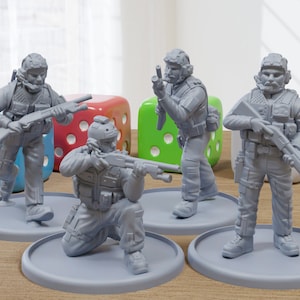 Especialistas en VBSS de EE. UU.: minifiguras impresas en 3D para juegos de guerra de mesa modernos a escala de 28 mm/32 mm