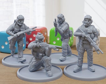 US VBSS Specialists - 3D Printed Minifigures for Modern Tabletop Wargaming 28mm / 32mm Scale