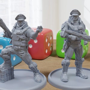 Traffic Police - 3D Printed - Cyberpunk / Sci-Fi - Tabletop Miniature Wargaming - 28mm / 32mm Scale Minifigures
