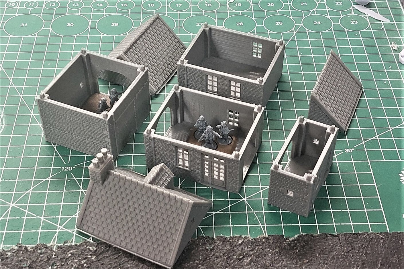 Décor De Wargame 3D – Quatre Bras Farmhouse A – Waterloo – Terrain Napoléon