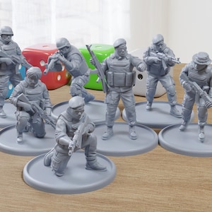 UN Peacekeeping Forces (AK) - 3D Printed Miniature Wargames Minifigures  - 28mm / 32mm Scale