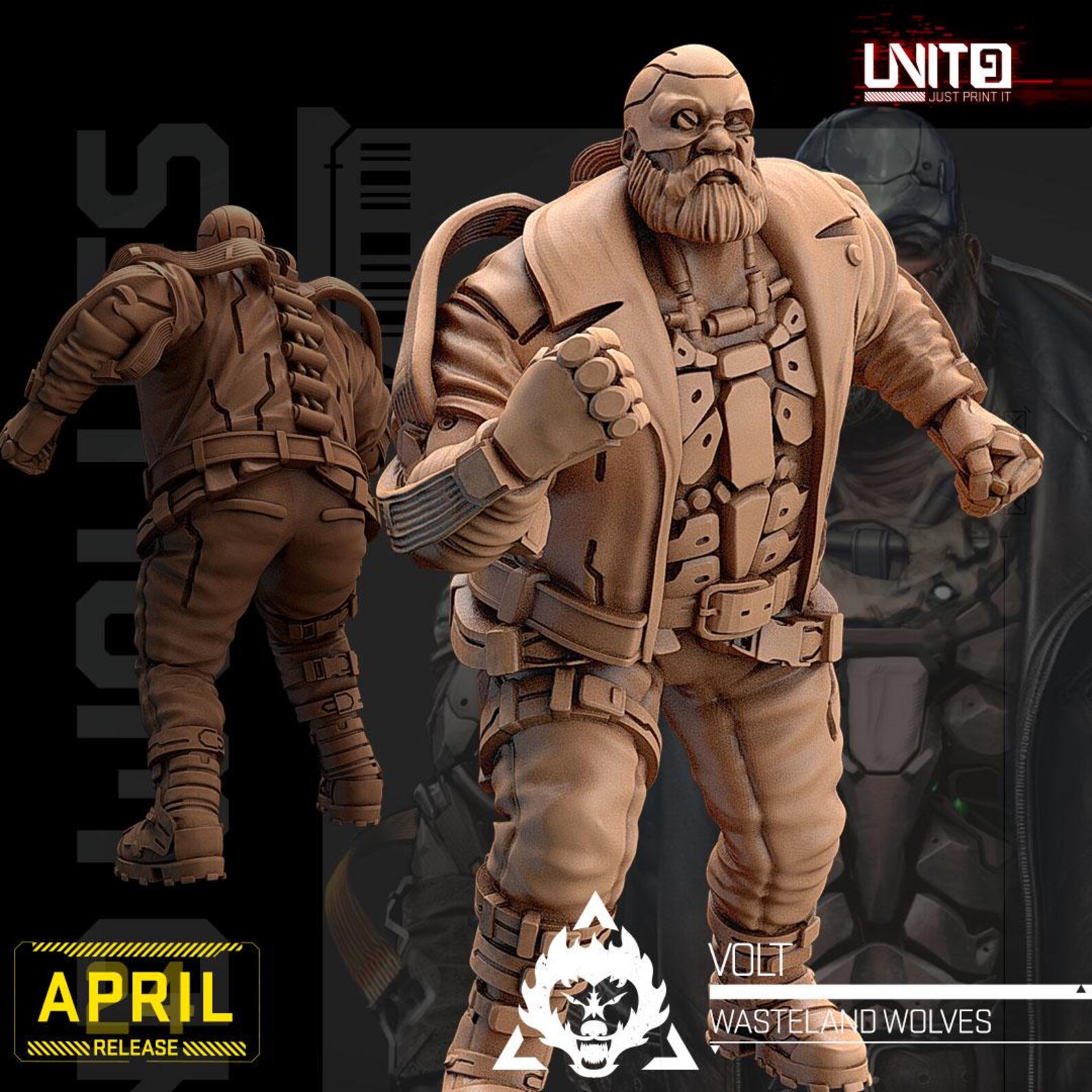 Volt - 3D Printed Mini - Cyberpunk / Sci-fi - Tabletop Miniature ...