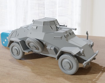 SD KFZ 222 German WW2 Light reconnaissance vehicle  - 3D Resin Printed 28mm / 20mm / 15mm Miniature Tabletop Wargaming Vehicle