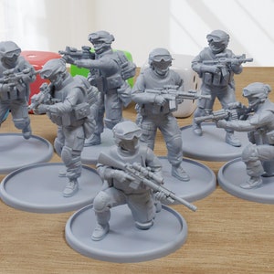US Airborne Modern - Modern Wargaming Miniatures for Tabletop RPG - 28mm / 32mm Scale Minifigures