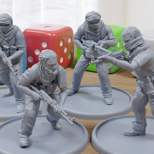 Middle East Insurgents - Modern Wargaming Miniatures for Tabletop RPG - 28mm / 32mm Scale Minifigures